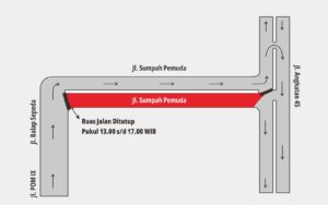 Rekayasa Lalu Lintas di Jalan Sumpah Pemuda Besok Siang, Perhatikan Jalur Alternatif Berikut!