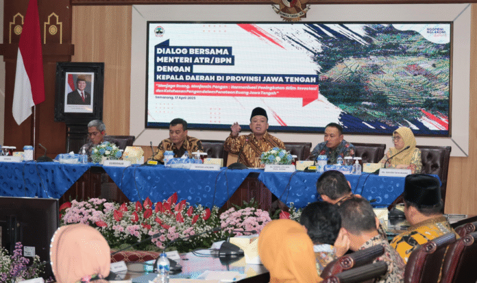 Menteri Nusron Ajak Kepala Daerah Se-Jawa Tengah Kolaborasi Selesaikan Sertipikasi Tanah dan RDTR