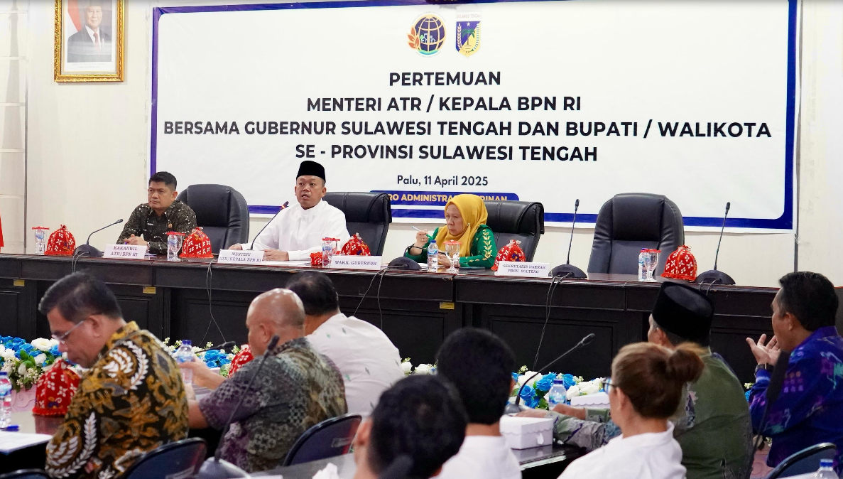 Menteri Nusron Ungkap Ada 1,1 Juta Hektare Tanah di Sulteng yang Bisa Diberdayakan untuk Kepentingan Masyarakat