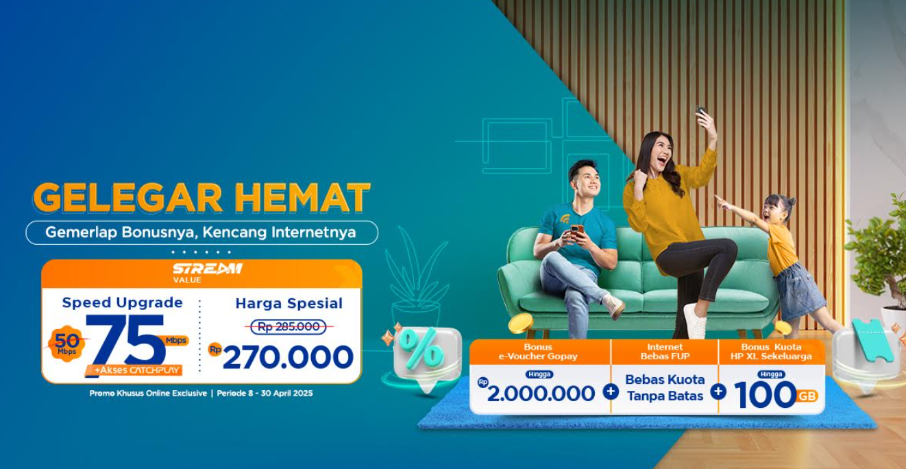 Bayar 9 Bulan, Pakai 12! XL SATU Hadirkan Promo Keluarga Paling Gokil