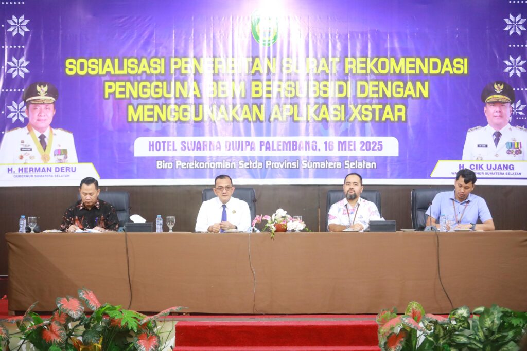 Pemprov Sumsel Dorong Optimalisasi Aplikasi XSTAR untuk Pantau BBM Subsidi