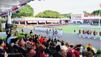 Menteri Nusron dan Wamen Ossy Ikuti Seluruh Rangkaian Upacara HUT ke-80 RI