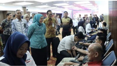 PMI Palembang Targetkan 100 Kantong Darah Dalam Kegiatan Donor Darah Bank Mandiri