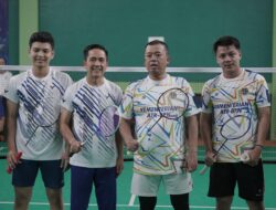 Menteri Nusron Wahid dan Wali Kota Palembang Tunjukkan Semangat Sportivitas di Lapangan Bulu Tangkis PORNAS KORPRI XVII