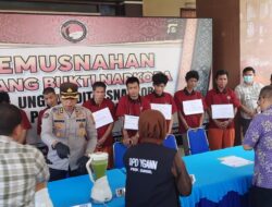 Bandar hingga Pengedar Sabu dan Ekstasi Tertawa Saat Pemusnahan BB di Polda Sumsel