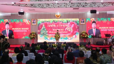 Buka Ibadah dan Perayaan Natal 2025 Kementerian ATR/BPN, Menteri Nusron Wahid: Jadikan Esensi Agama Spirit Bekerja