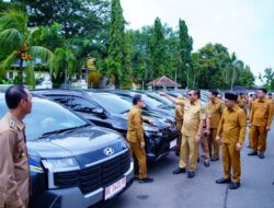 Bupati Toha Cek Fisik Puluhan Kendaraan Operasional Desa Pemkab Muba