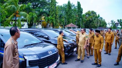 Bupati Toha Cek Fisik Puluhan Kendaraan Operasional Desa Pemkab Muba
