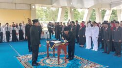 Bupati Enos Lantik Rusman Definitif Sekda OKU Timur Bersama Pejabat Eeselon II dan Esselon III