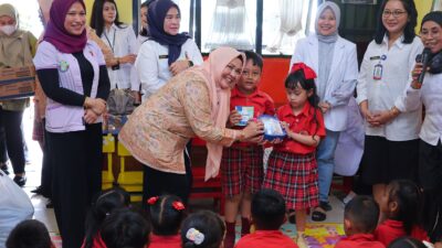 DWP Palembang Edukasi Kesehatan Gigi dan Mulut ke TK Dharma Wanita II