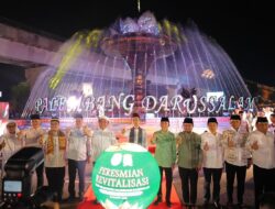 Ratu Dewa Resmikan Air Mancur Cempako Telok, Ikon Baru Palembang Darussalam