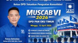 Siap Gelar Muscab VI 2026, DPD PAN OKU Timur Fokus Perkuat Struktur Organisasi