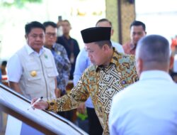 Resmikan Proyek Pelabuhan Tanjung Carat, Menteri Nusron Wahid Tandatangani Komitmen Bersama